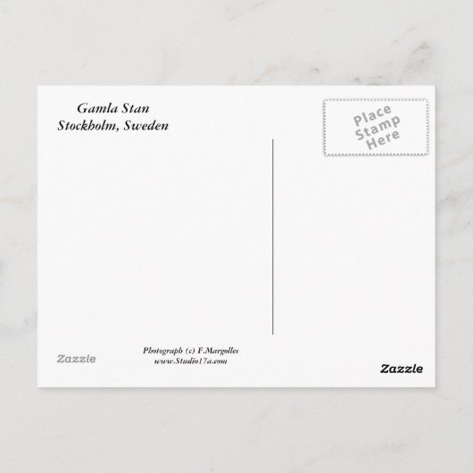 Gamla Stan - Stockholm Postkarte (Rückseite)