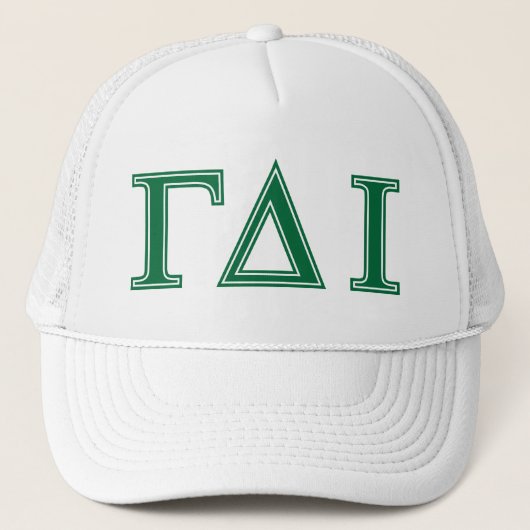 Gamma-Deltaiota (grüne Buchstaben) Truckerkappe (Vorderseite)