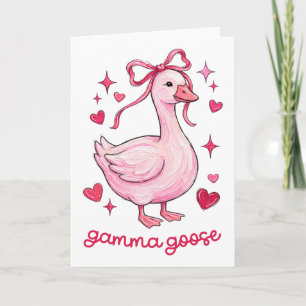 Gamma Goose Kokette Bogen Rosa Herz Valentinstag M Karte