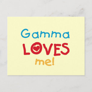 Gamma Lieben Me T - Shirt und Geschenke Postkarte