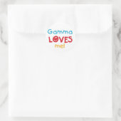 Gamma Lieben Me T - Shirt und Geschenke Runder Aufkleber (Tasche)