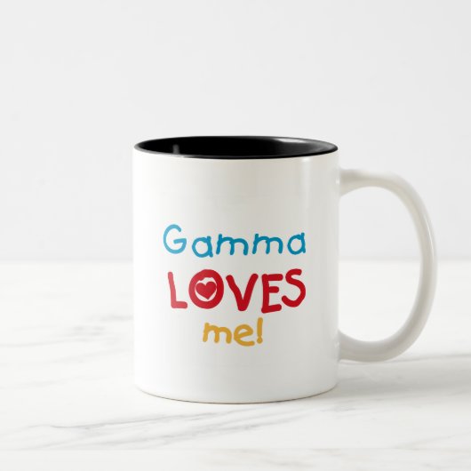 Gamma Lieben Me T - Shirt und Geschenke Zweifarbige Tasse (Rechts)