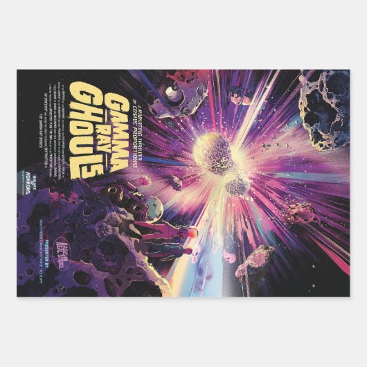 Gamma Ray Burst Pulsars Kilonova Kosmische Kollisi Geschenkpapier Set (Vorderseite)