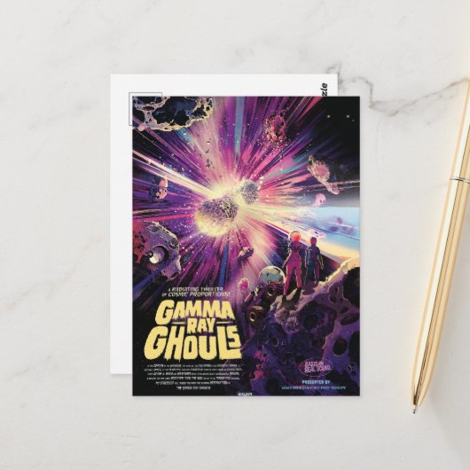 Gamma Ray Burst Pulsars Kilonova Kosmische Kollisi Postkarte (Vorderseite/Rückseite Beispiel)