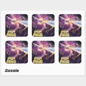 Gamma Ray Burst Pulsars Kilonova Kosmische Kollisi Quadratischer Aufkleber (Blatt)