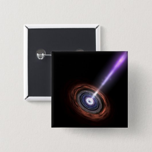 Gamma Rays in galaktischer Nuclei Button (Vorne & Hinten)