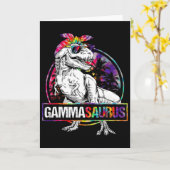 Gammasaurus Dinosaur Gamma Saurus Familie passend Karte (Gelbe Blume)