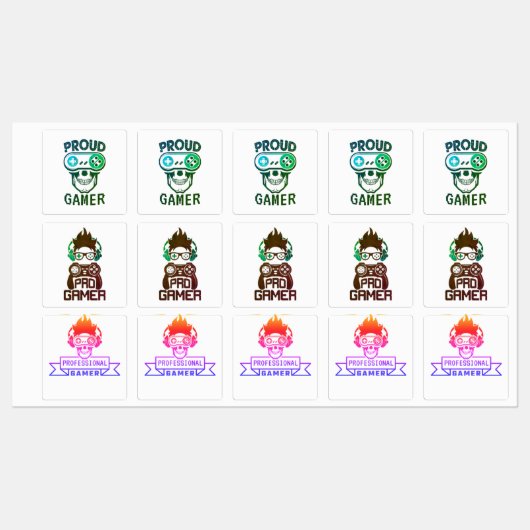 GAMMER PACK ETIKETTEN (Blatt)