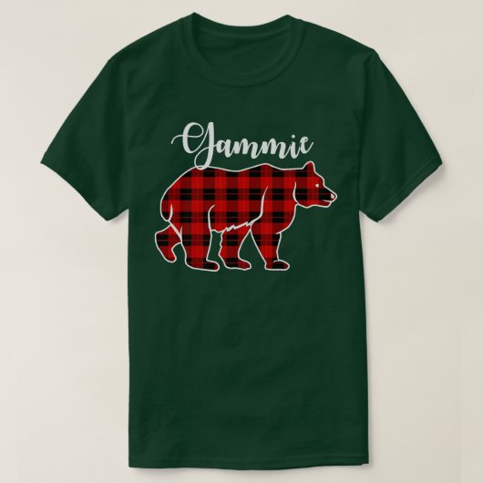 Gammie Bear Red Pläd Tee Best Matching Family Pre (Design vorne)