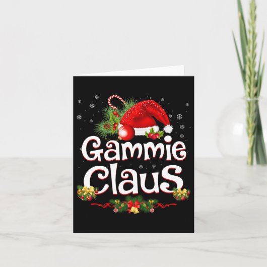 Gammie Claus Santa Christmas Pajama Familie Matchi Karte (Vorderseite)