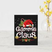 Gammie Claus Santa Christmas Pajama Familie Matchi Karte (Gelbe Blume)