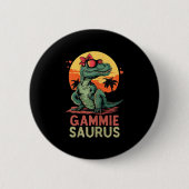 Gammiesaurus Dino Dinosaur Gammie-saurus T-rex Spa Button (Vorderseite)