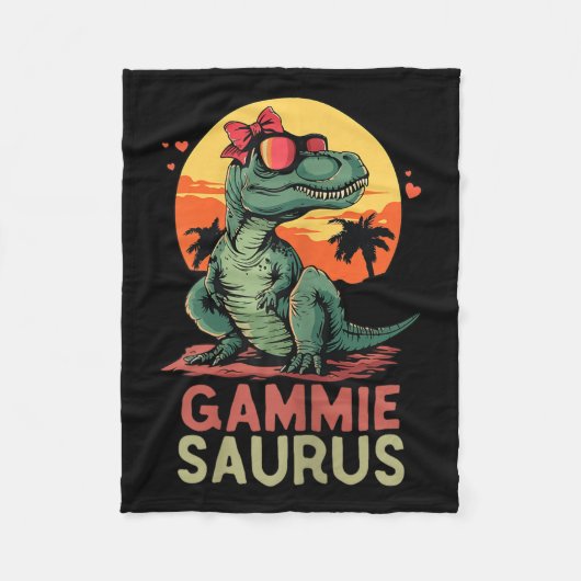 Gammiesaurus Dino Dinosaur Gammie-saurus T-rex Spa Fleecedecke (Vorderseite)