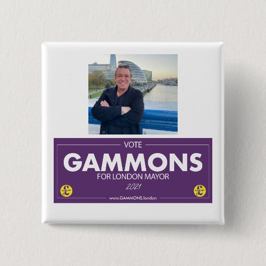 Gammons for London Mayor Supporter Abzeichen Button (Vorderseite)