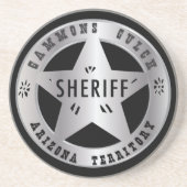 Gammons Gulch Sheriffs Abzeichen Untersetzer (Vorne)