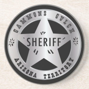Gammons Gulch Sheriffs Abzeichen Untersetzer