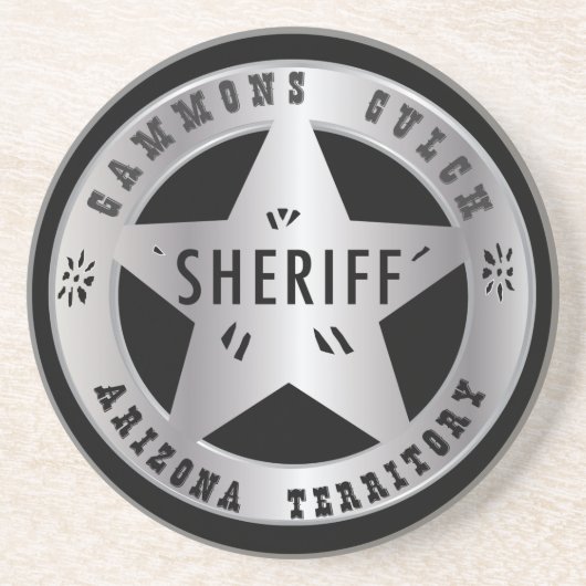 Gammons Gulch Sheriffs Abzeichen Untersetzer (Vorne)