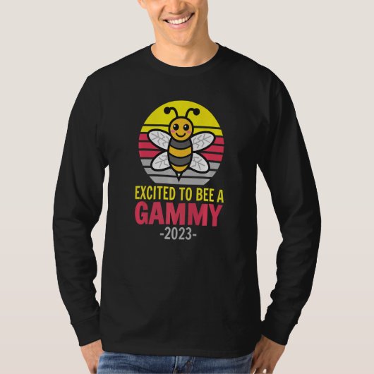 Gammy 2023 Bee Grandma Excited To Be A Gammy T-Shirt (Vorderseite)
