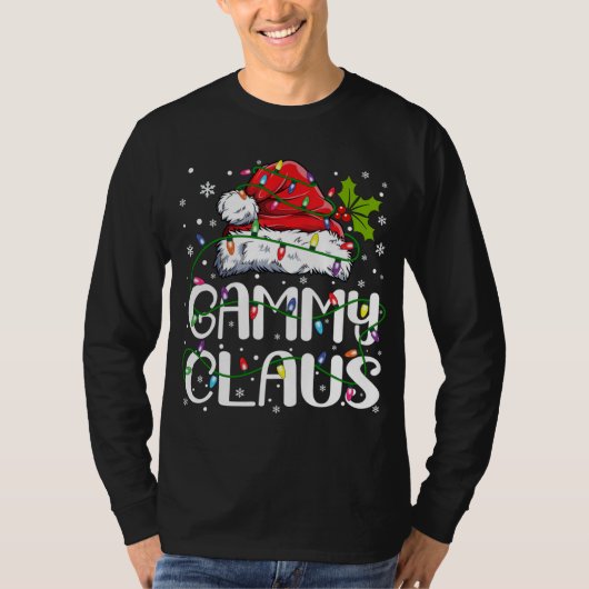 Gammy Claus Weihnachts-Weihnachtsmannmütze Matchin T-Shirt (Vorderseite)