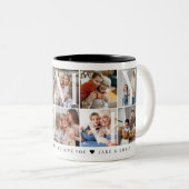 Gammy Collage, 10 Foto Grid, Geschenk für Oma Zweifarbige Tasse (VorderseiteRechts)