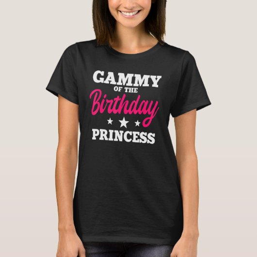 Gammy of the Birthday Princess Party Bday Celebrat T-Shirt (Vorderseite)