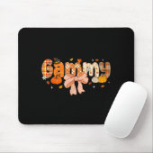 Gammy Pumpkin Fall Coquette Bow Thanksgiving Mousepad (Mit Mouse)