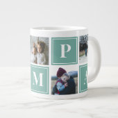 Gampa Foto Collage Custom Giant Coffee Tasse (Vorderseite Rechts)