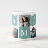 Gampa Foto Collage Custom Giant Coffee Tasse (Vorderseite)