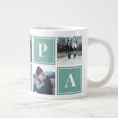 Gampa Foto Collage Custom Giant Coffee Tasse (Rechts)
