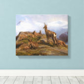 Gämse Ziegen im Alpengebirge (Rosa Bonheur) Leinwanddruck (Insitu (Holzboden))