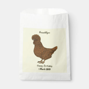 Gämsle Polnisches Huhn Cartoon-Illustration Geschenktütchen