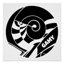 GAMY® Black Logo  Poster