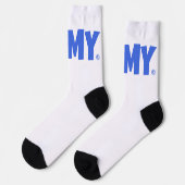 GAMY® Royal blue Logo Unisex Socken (Linkes Detail)