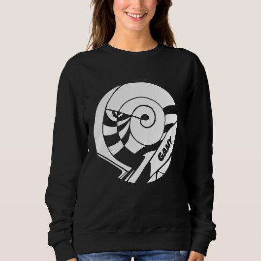 GAMY® White Logo Damen Sweatshirt (Vorderseite)