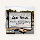 Gan Fishing Retirement Party Gästebonett Notizblock (Vorderseite)