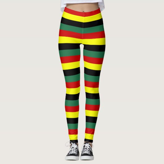 Gana-Fahne-Streifen Leggings (Vorderseite)