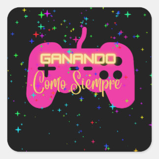 Ganando como siempre , videogamer quadratischer aufkleber