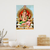 Ganapathi von Ravi Varma. Ganesha Poster (Küche)