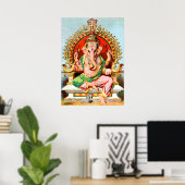 Ganapathi von Ravi Varma. Ganesha Poster (Heimbüro)