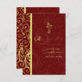 Ganapati Wedding RSVP Cards (Vorne/Hinten)