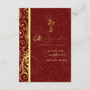 Ganapati Wedding RSVP Cards Karte