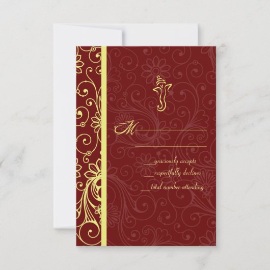 Ganapati Wedding RSVP Cards Karte (Vorderseite)