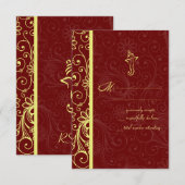 Ganapati Wedding RSVP Cards Karte (Vorne/Hinten)