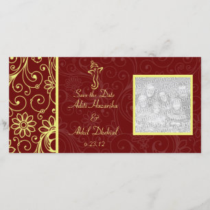 Ganapati Wedding speichert die Datums-Foto-Karten Save The Date