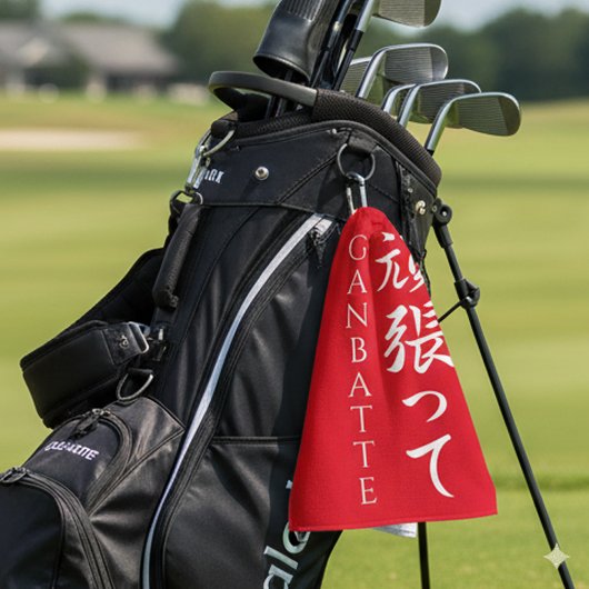 Ganbatte 頑 張 っ てMachen Sie Ihre besten japanischen Golfhandtuch
