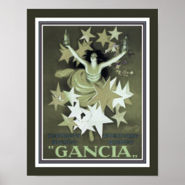 Gancia Vermouth Vintag, Art Deco, Poster