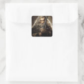 Gandalf Character Poster 1 Quadratischer Aufkleber (Tasche)