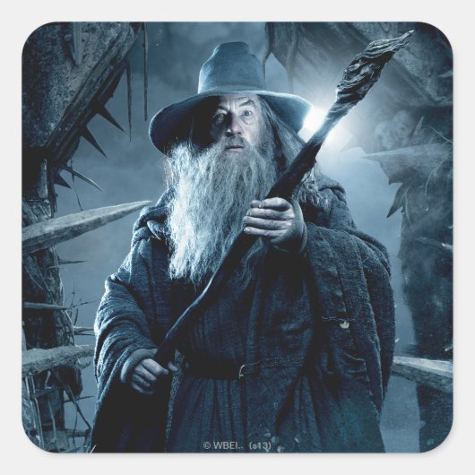 Gandalf Character Poster 3 Quadratischer Aufkleber (Vorderseite)