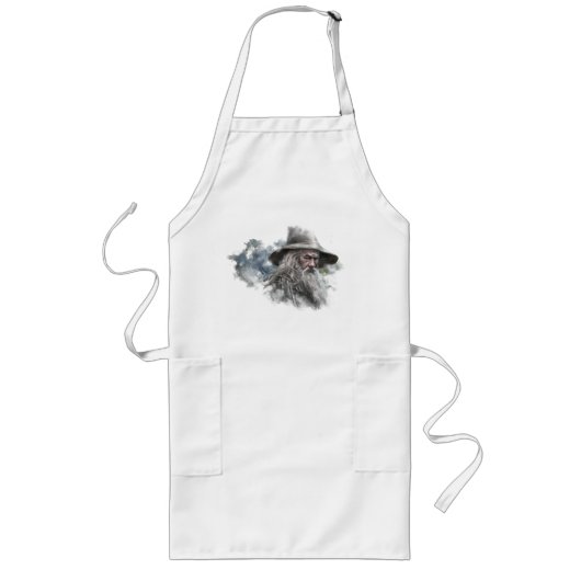 Gandalf Illustration Lange Schürze (Vorne)