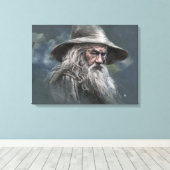 Gandalf Illustration Leinwanddruck (Insitu (Holzboden))